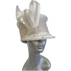 Mujer&apos;s Satin Ribbon Dressy Church Kentucky Derby Designer Couture Cap Hat White  eb-38618168